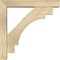 Ekena Millwork Merced Block Rough Sawn Bracket w/ Offset Brace, Douglas Fir, 4"W x 18"D x 18"H BKT0402X18X18MRC05RDF - alternate 4
